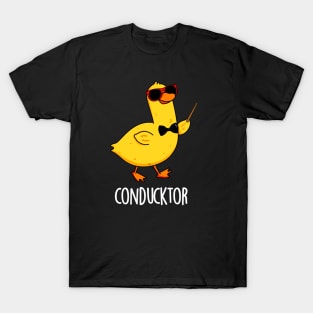 Con-duck-tor Cute Duck Pun T-Shirt